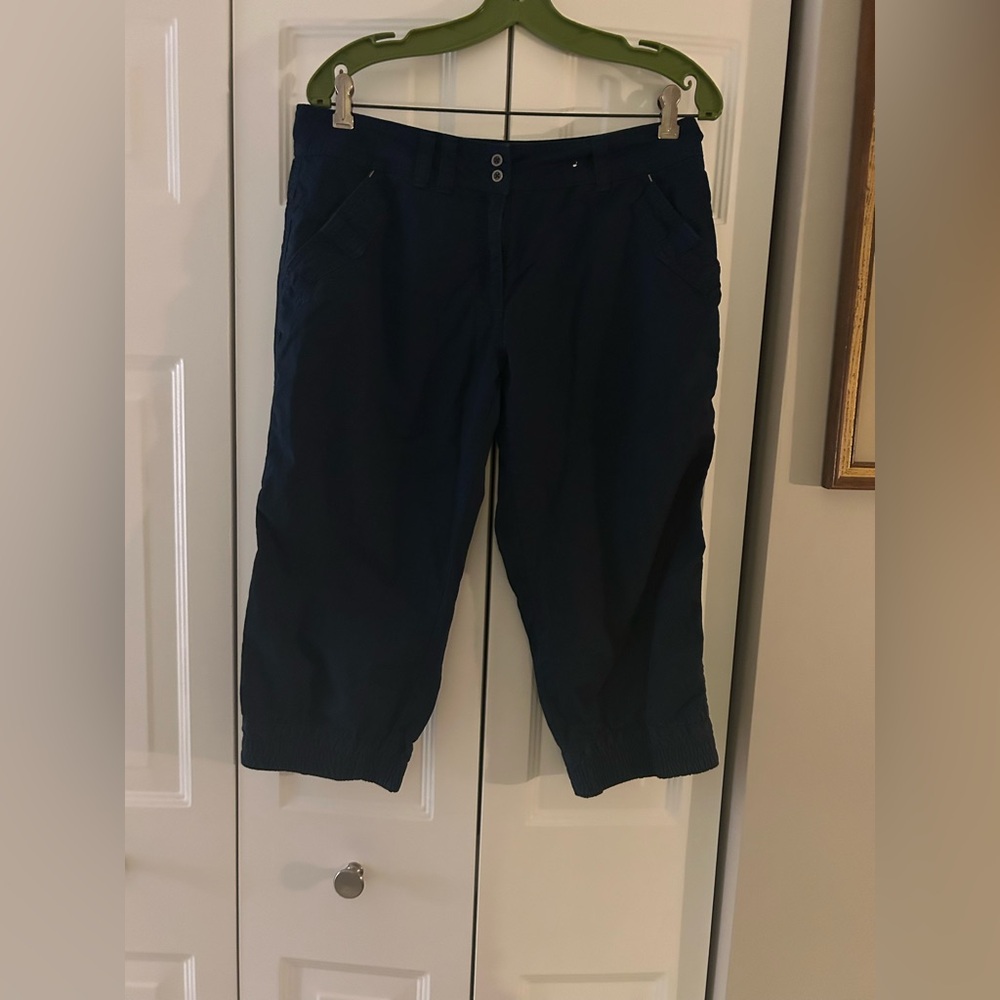 Quechua Women’s Sz S/M Navy Blue Y2K Inspired Outdoorsy Capris Cotton Pants